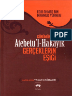 Edib Ahmed Yükneki, Atabetül Hakayık PDF