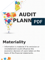 AUDIT PLANNING MATERIALITY