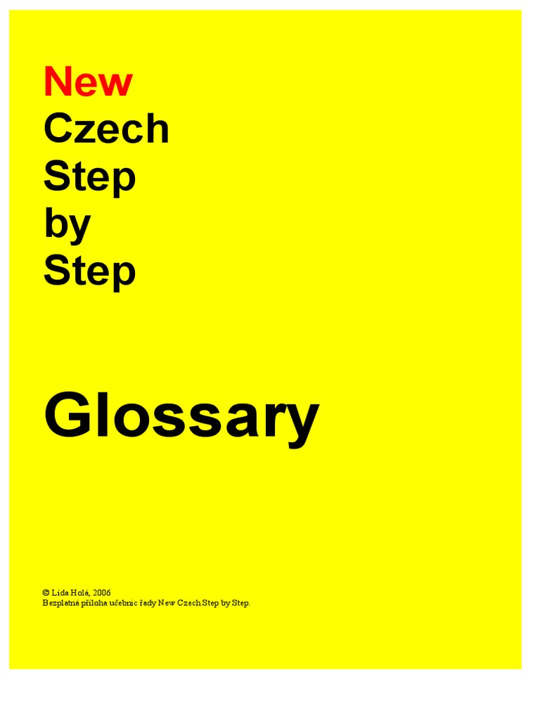 Glossary Czech Step By Step PDF
