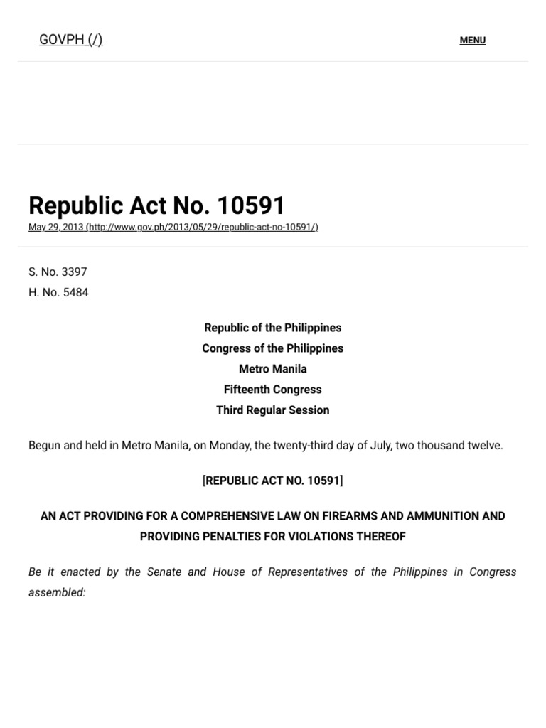 Comprehensive Firearms Regulation Act | PDF | Handgun | Firearms
