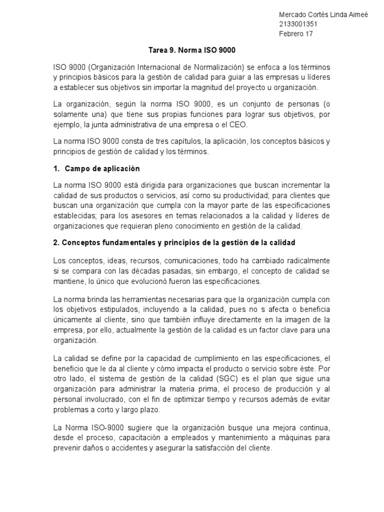 Guía sobre la Norma ISO 9000 | PDF | Gestión de la calidad | Iso 9000