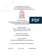 La Soberania Alimentaria Como Un Derecho Fundaental Explicito. Necesidad y Urgencia de Reforma Constitucional en El Salvador