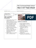 Yr 4 Task Sheet For Ict