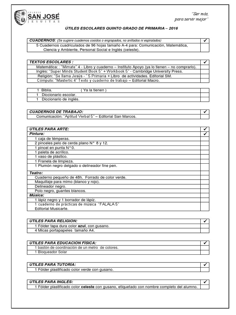 ÚTILES ESCOLARES QUINTO DE PRIMARIA 2016 versión final.pdf