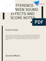 Difference Between Sound Effects and Score Notes