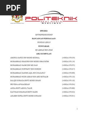 Rancangan Perniagaan Bundle Leklu Pdf
