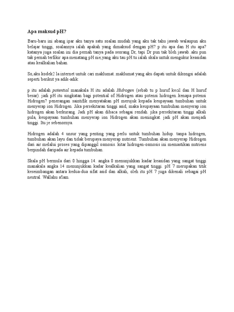 Apa Maksud Ph Pdf