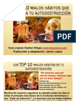 10 Malos Hábitos Autodestrucción