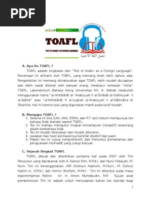 Toefl Bahasa Arab Dunia Sosial