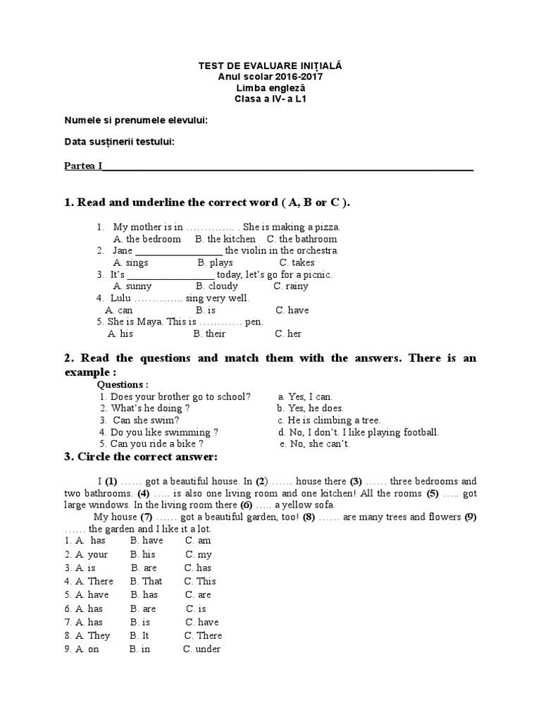 Initial Test 4 | PDF