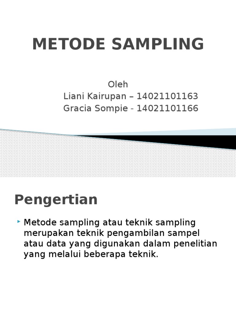 Metode dan Teknik Sampling Penelitian | PDF