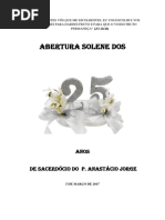 Bodas de Prata do Padre Anastácio Jorge