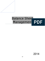 Balance Sheet Management