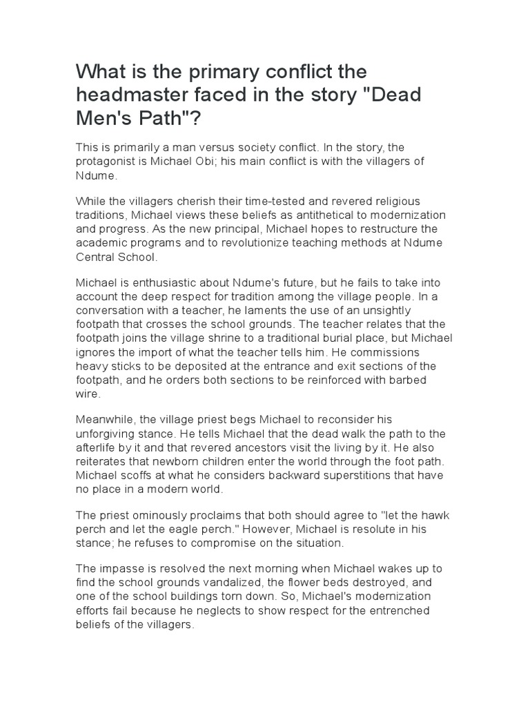 dead mens path by chinua achebe