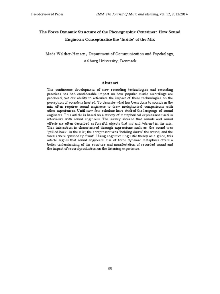 Sound Container PDF Sound Concept