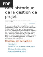 Bref Historique de La Gestion de Projet