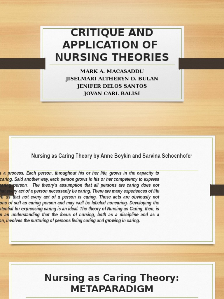 Nursing As Caring Theory