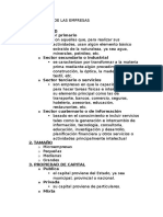 Clasificación de Las Empresas