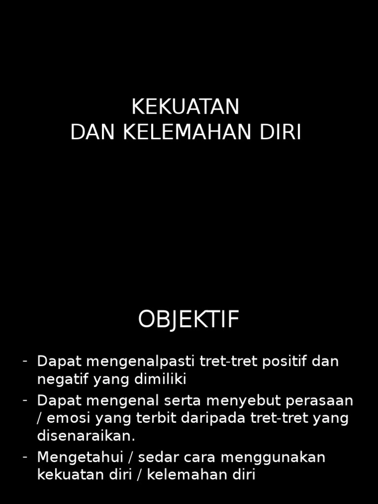 Kekuatan Dan Kelemahan Diri Pdf