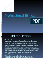 Professional Ethics: Presented by Syed Sikander Wali