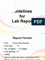 Guideline for Lab Report