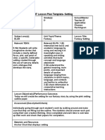 UNT Lesson Plan Template-Setting