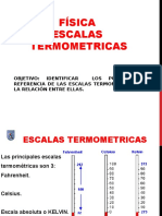 Termométricas: Conversiones entre escalas Celsius, Fahrenheit y Kelvin