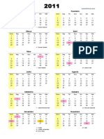 Calendário Permanente Excel