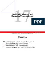 Backing Up A Domain and Upgrading Weblogic Server