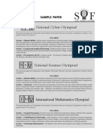 National Cyber Olympiad: Sample Paper