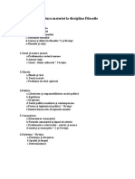 Prezentarea disciplinei Filosofie