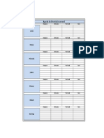 Planilla de Excel para El Control de Alimentacion Semanal