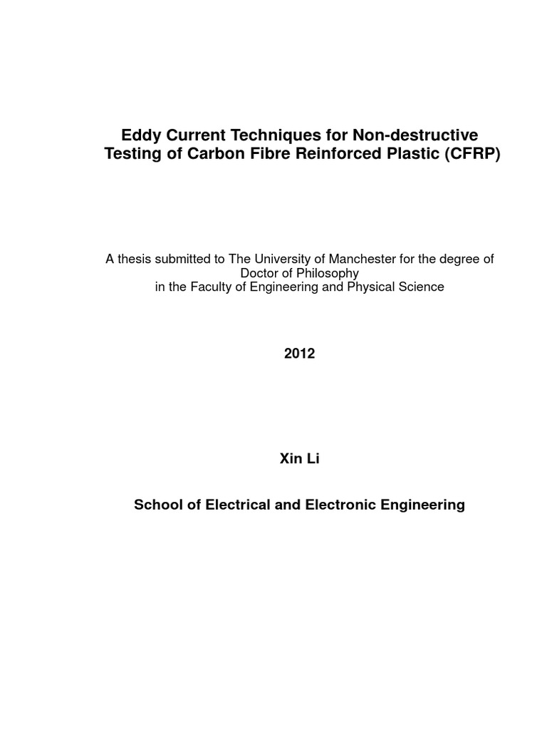 Eddy Current Techniques For NonDestructive PDF Nondestructive