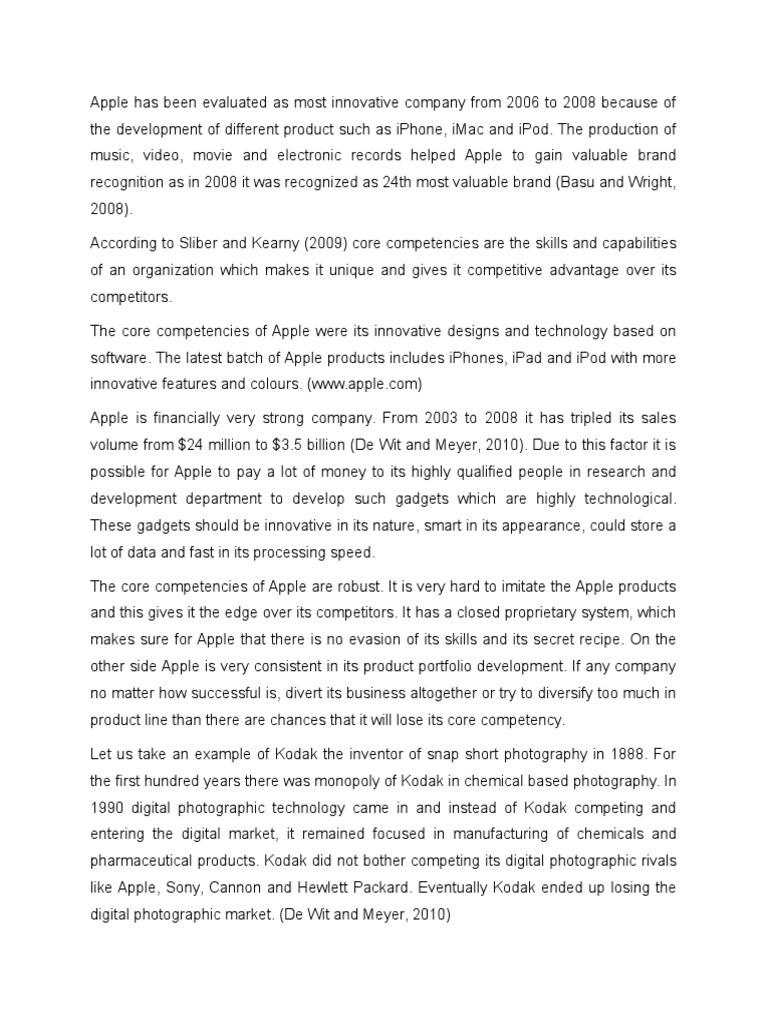 Core Competencies and Dynamic Capabilities Mergers And Acquisitions