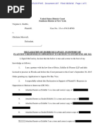 Giuffre v Maxwell Declaration of Opposition to Dershowitz Unseal Motion