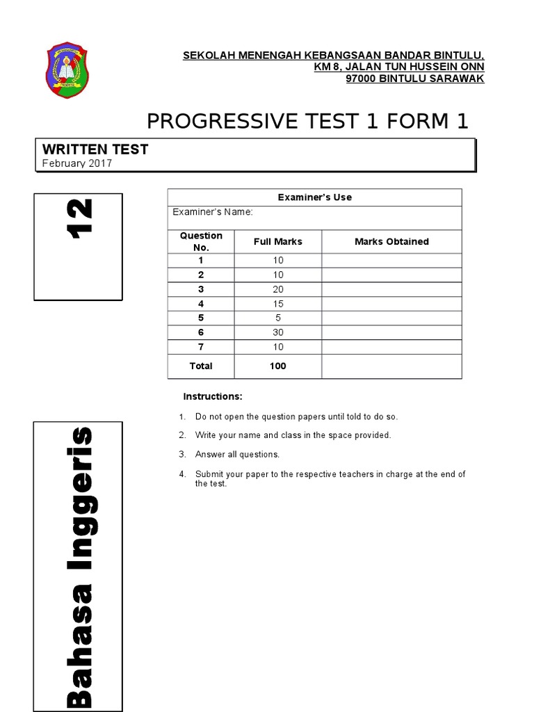 Exam Cover Page March 2017 | PDF