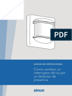 Manual Instrucciones Detector Presencia - Simon