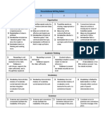 Presentational Writing Rubric 4 3 2 1 Organization: Transition Words Ideas Conclusion