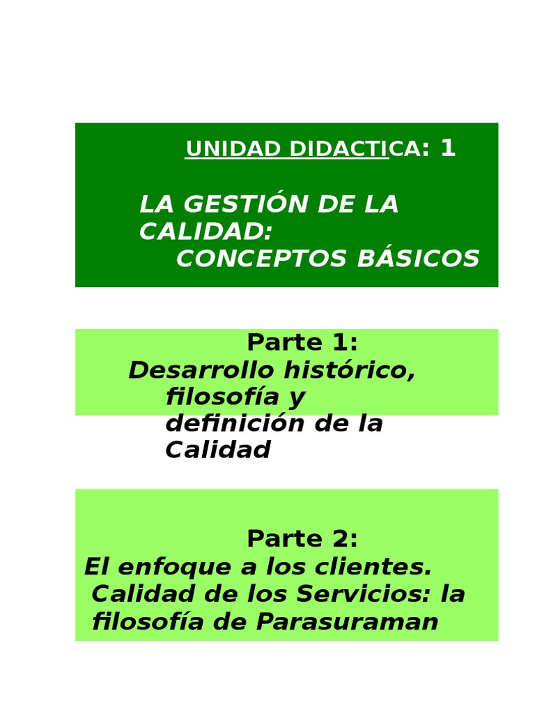 Calidad | PDF | Gestión de la calidad | Calidad (comercial)