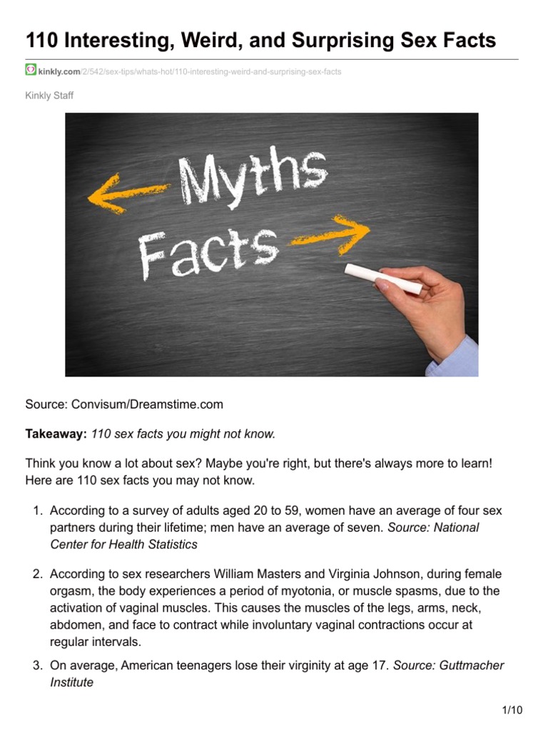 110 Interesting Weird and Surprising Sex Facts | PDF | Sexual