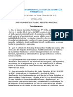 Reglamento Operativo Del Sistema de Garantias Mobiliarias