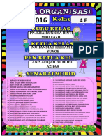 Carta Organisasi Kelas 4E 2016 N Selamat Hari Lahir TC PDF