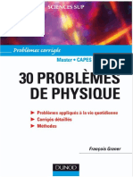 30 Problemes de Physique - Exercices Corrigés - Eyrolles
