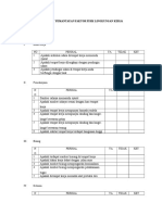 Check List Pemantauan Faktor Fisik Lingkungan Kerja