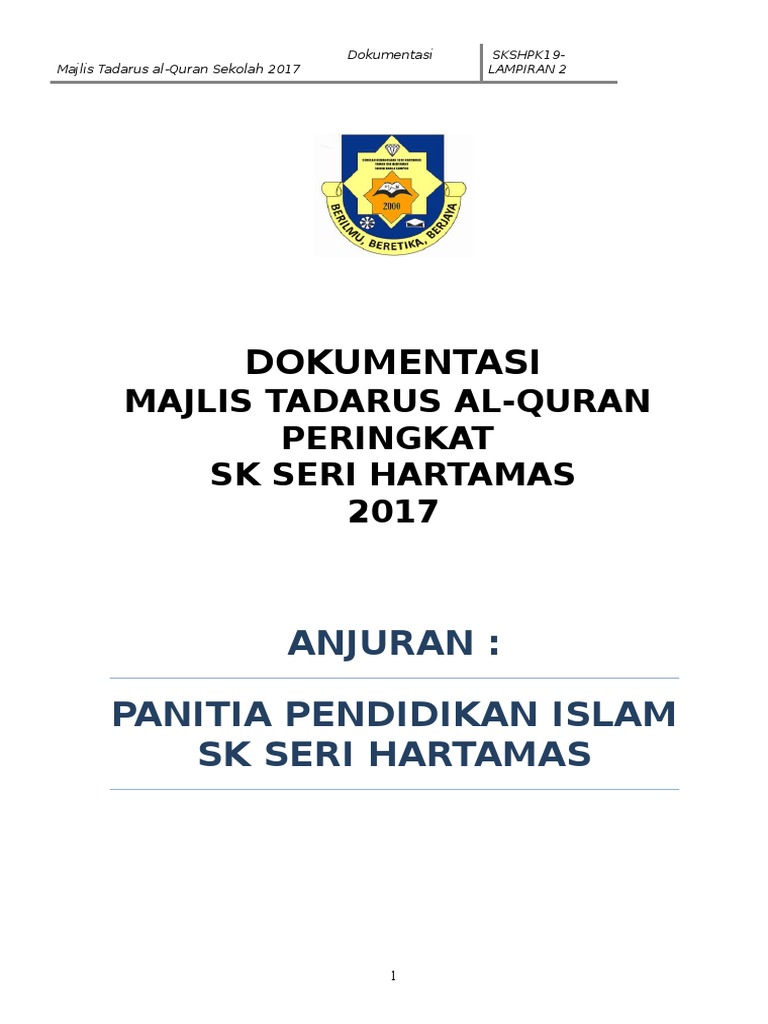 Dokumentasi Format SPSK-MTQ Sekolah 2017 | PDF