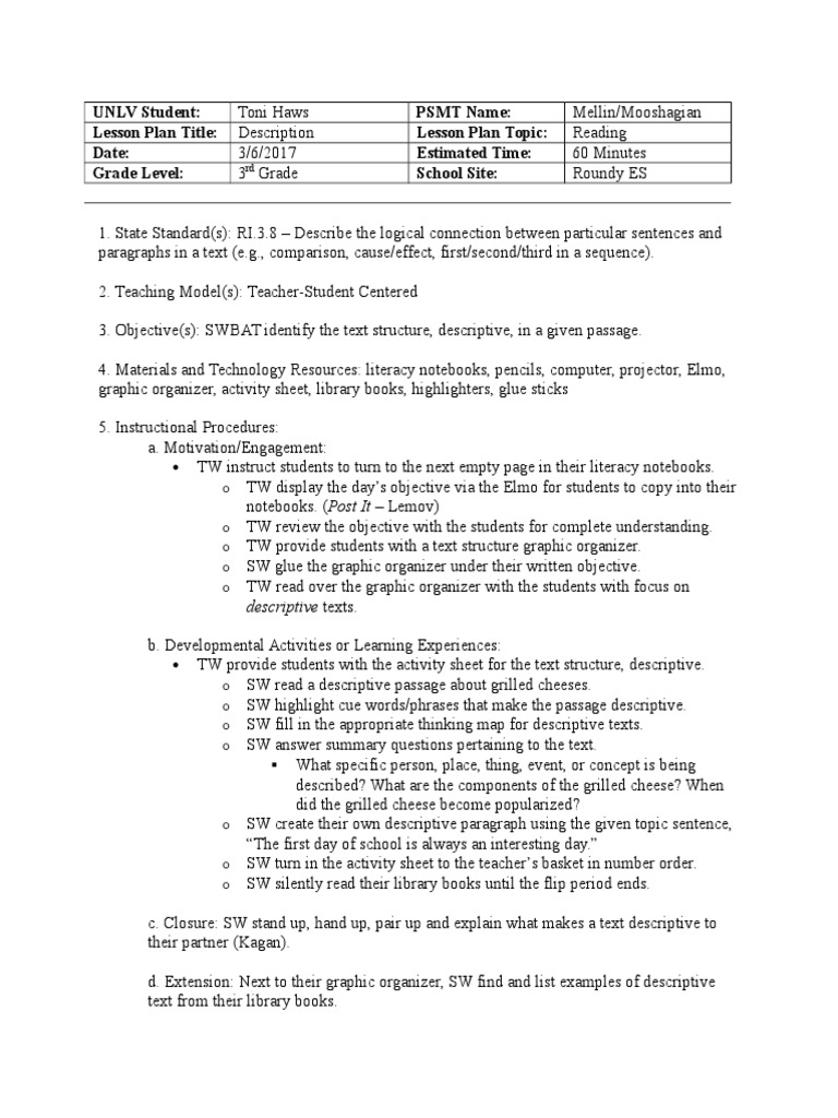 text-structure-5-day-unit-plan-pdf-lesson-plan-individualized