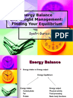 Energy Balance N Weight Management