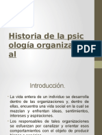 Historia de La Psicología Organizacional(1)