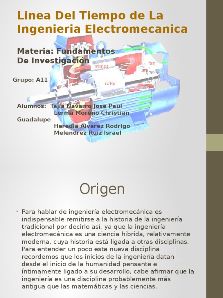 Linea Del Tiempo de la ingenieria electromecanica Física