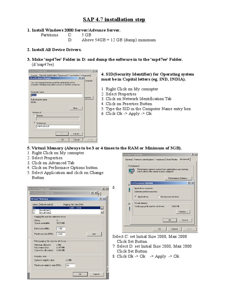 SAP 4.7 Installation Guide | PDF | Installation (Computer Programs ...